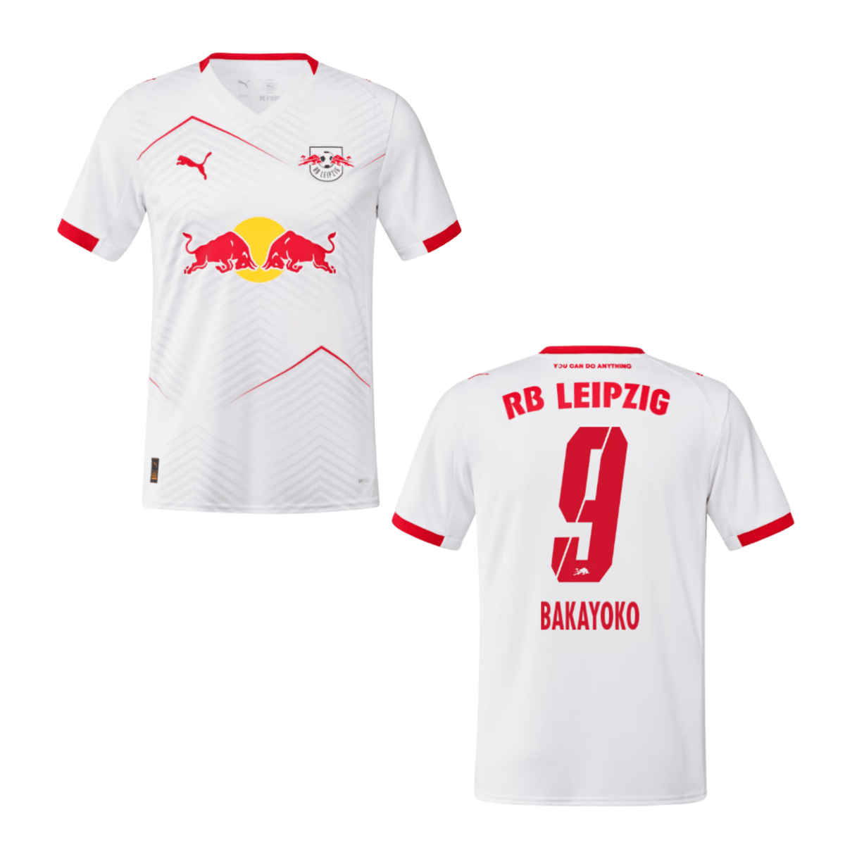 RB Leipzig 2025/26 Home Jersey – Kids Fan Version – Bakayoko 9