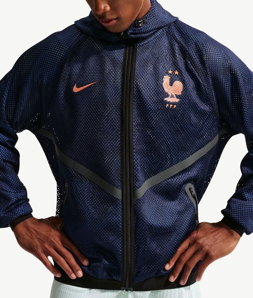 France 2026 Blue Mesh Anthem Jacket