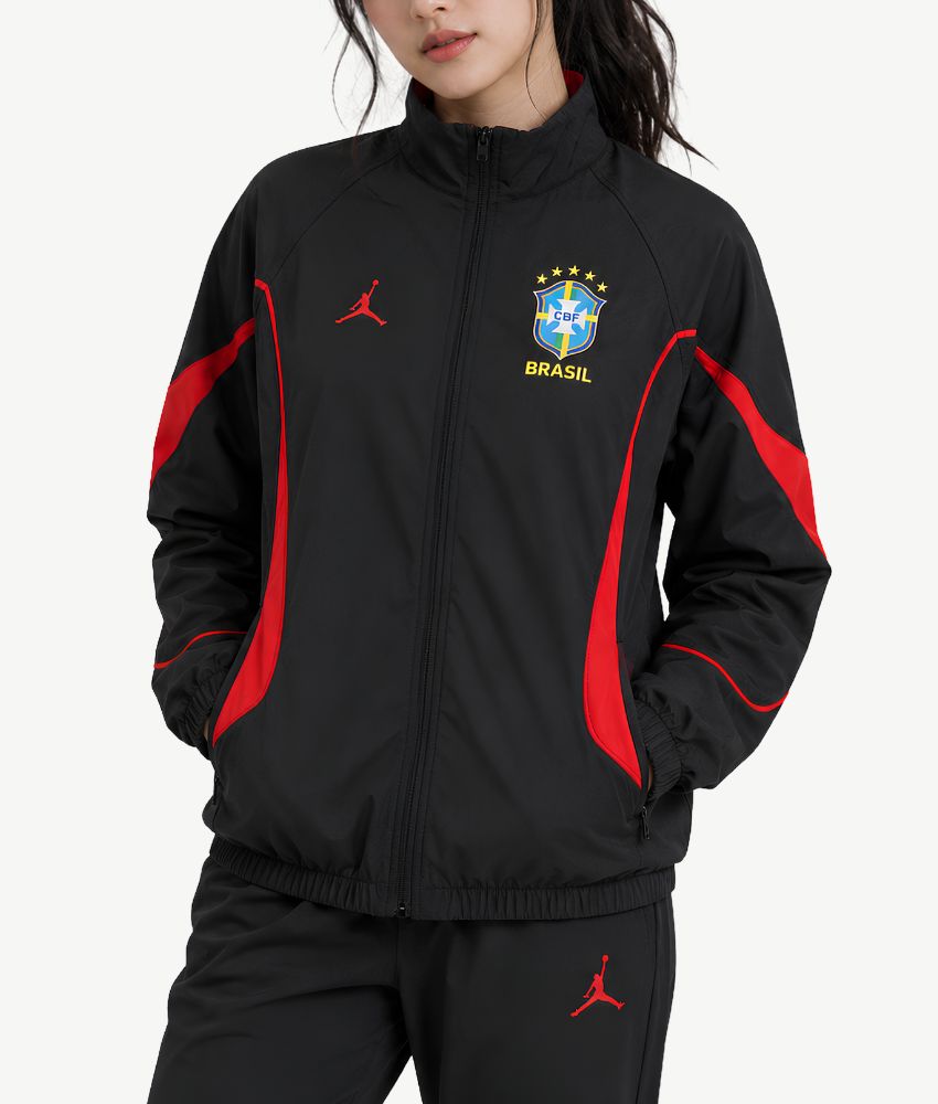 Brazil 2026 Black Windbreaker Jacket