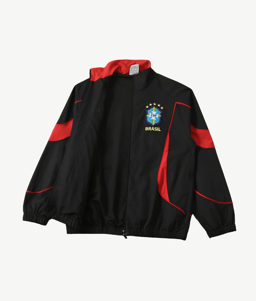 Brazil 2026 Black Windbreaker Jacket
