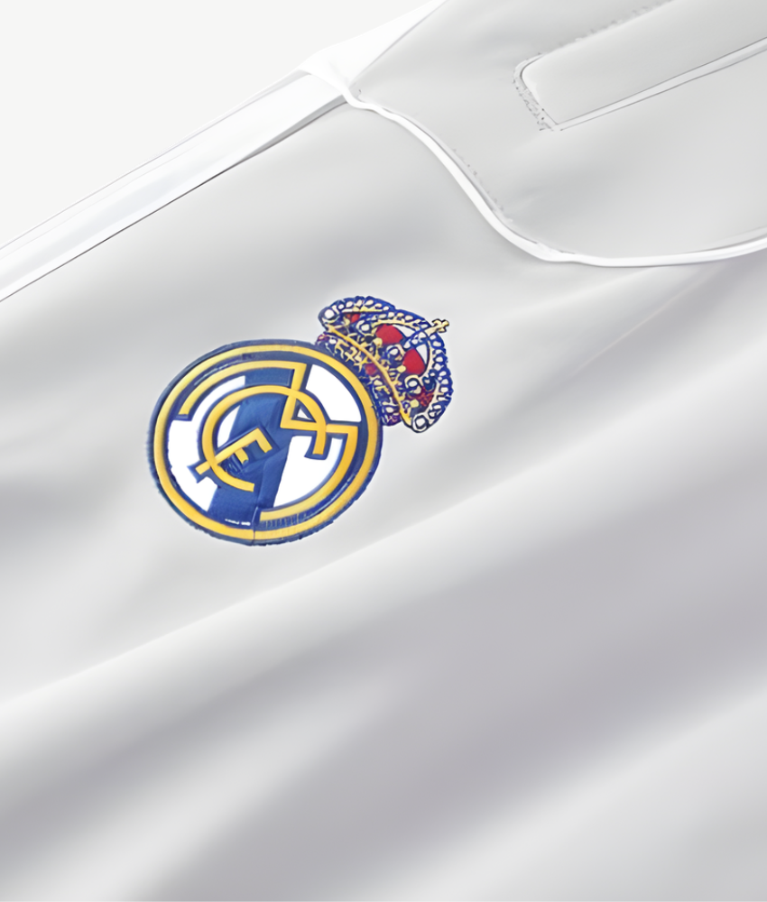 Real Madrid 2025/26 White Full Zip Tracksuit