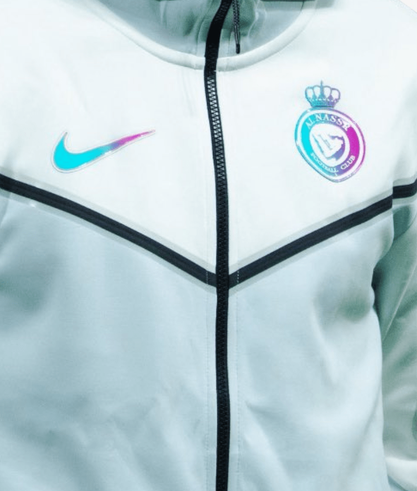 Al-Nassr 2024/25 White-Grey Tech Fleece Tracksuit