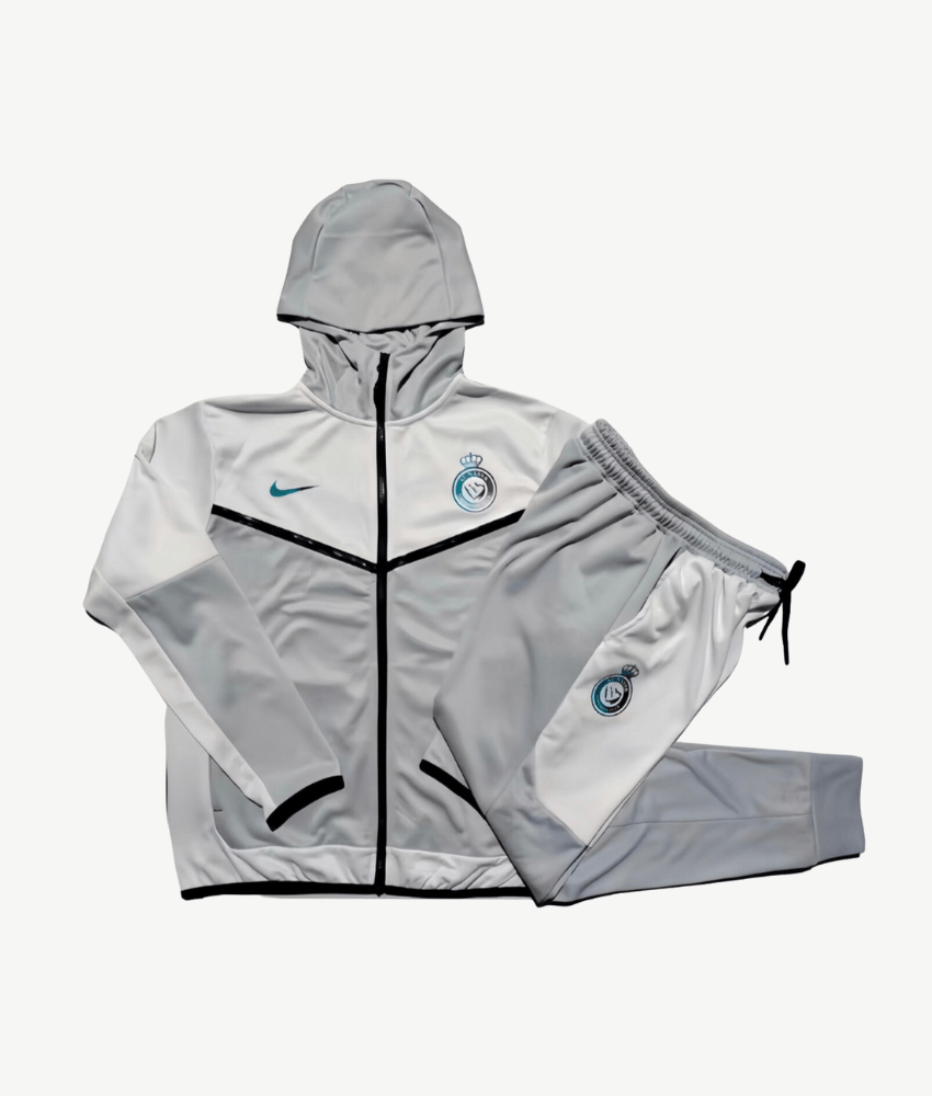 Al-Nassr 2024/25 White-Grey Tech Fleece Tracksuit