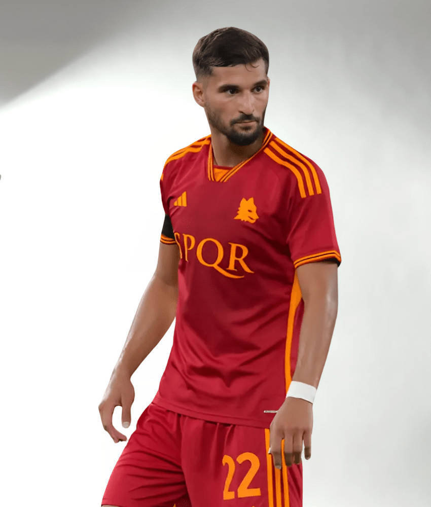 AS Roma 2023/24 Home Jersey – Fan Version