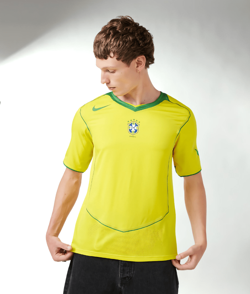 Brazil 2004 Retro Home Jersey