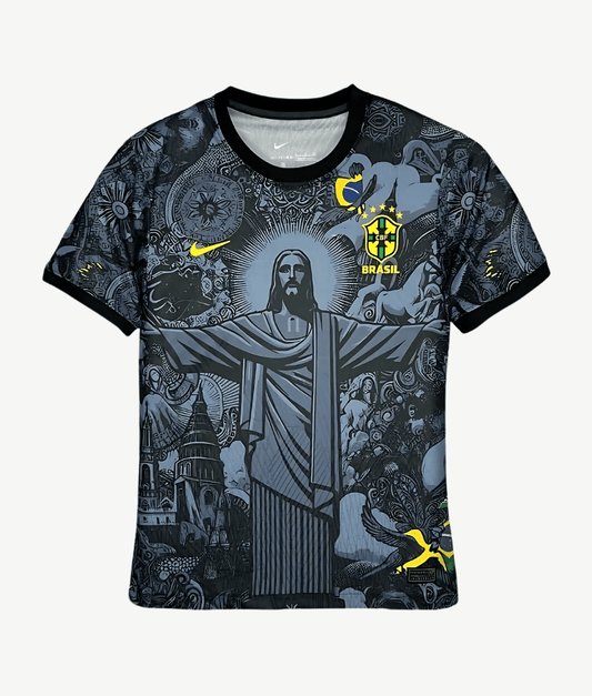 Brazil 2024/25 Black 'Christ The Redeemer' Special Edition Jersey – Fan Version