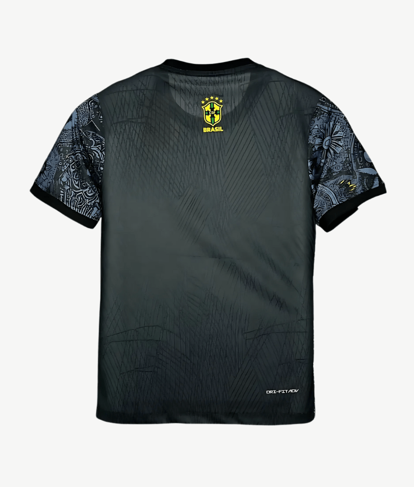 Brazil 2024/25 Black 'Christ The Redeemer' Special Edition Jersey – Fan Version