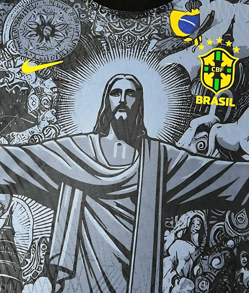 Brazil 2024/25 Black 'Christ The Redeemer' Special Edition Jersey – Fan Version