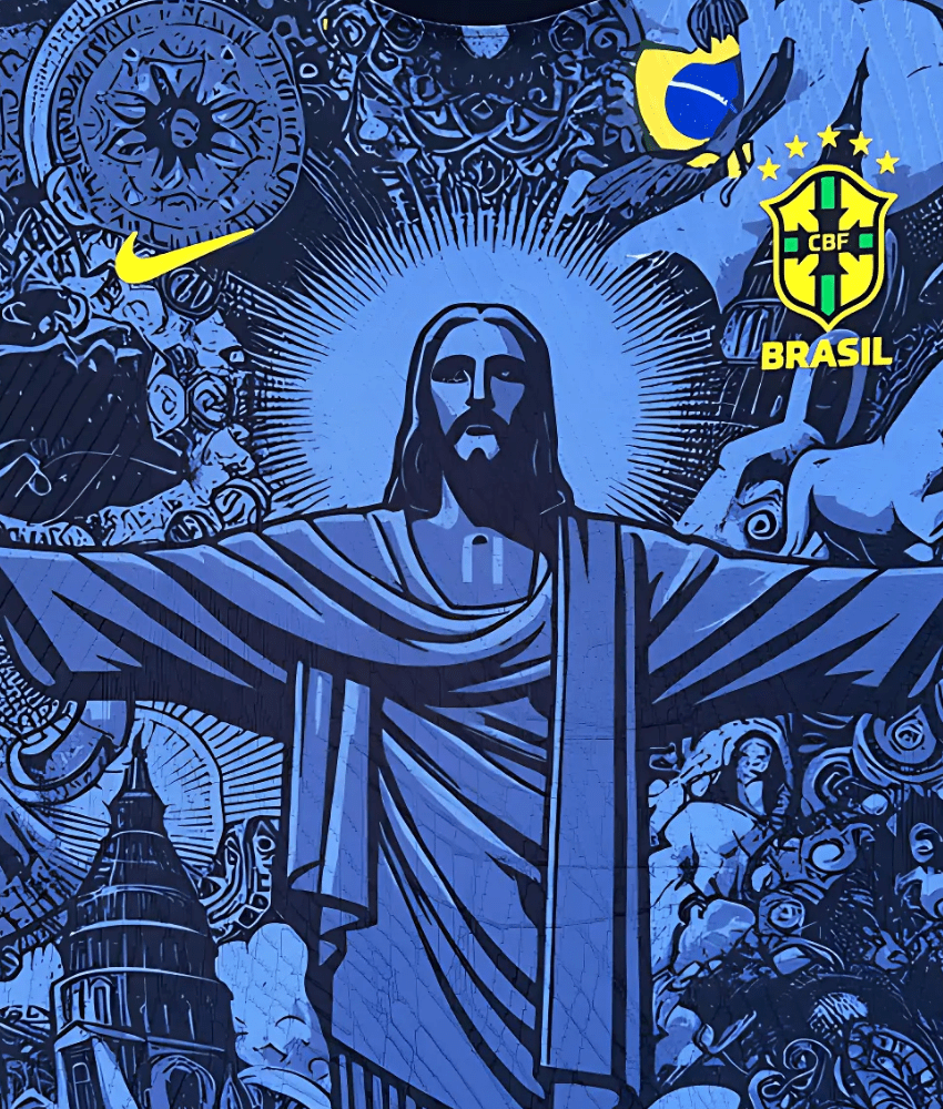Brazil 2024/25 Blue 'Christ The Redeemer' Special Edition Jersey – Fan Version