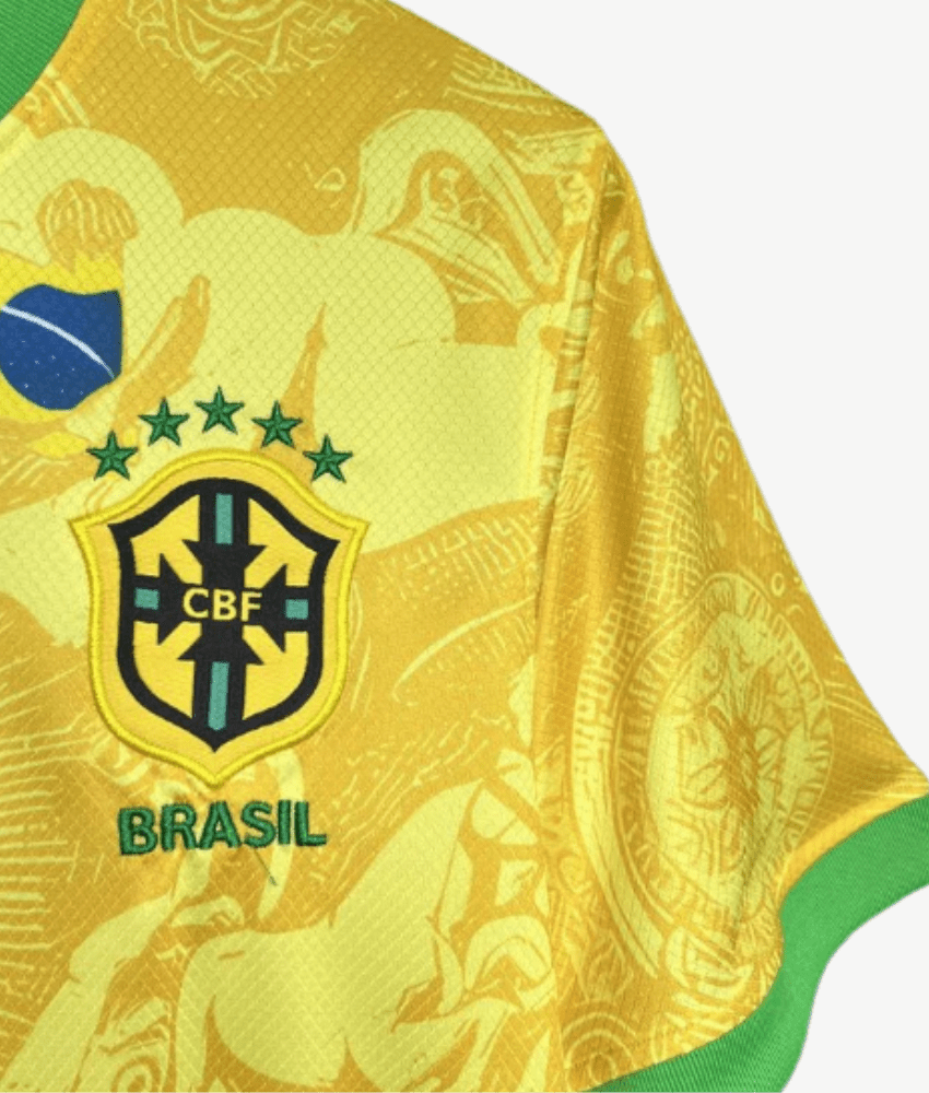 Brazil 2024/25 Gold 'Christ The Redeemer' Special Edition Jersey – Fan Version