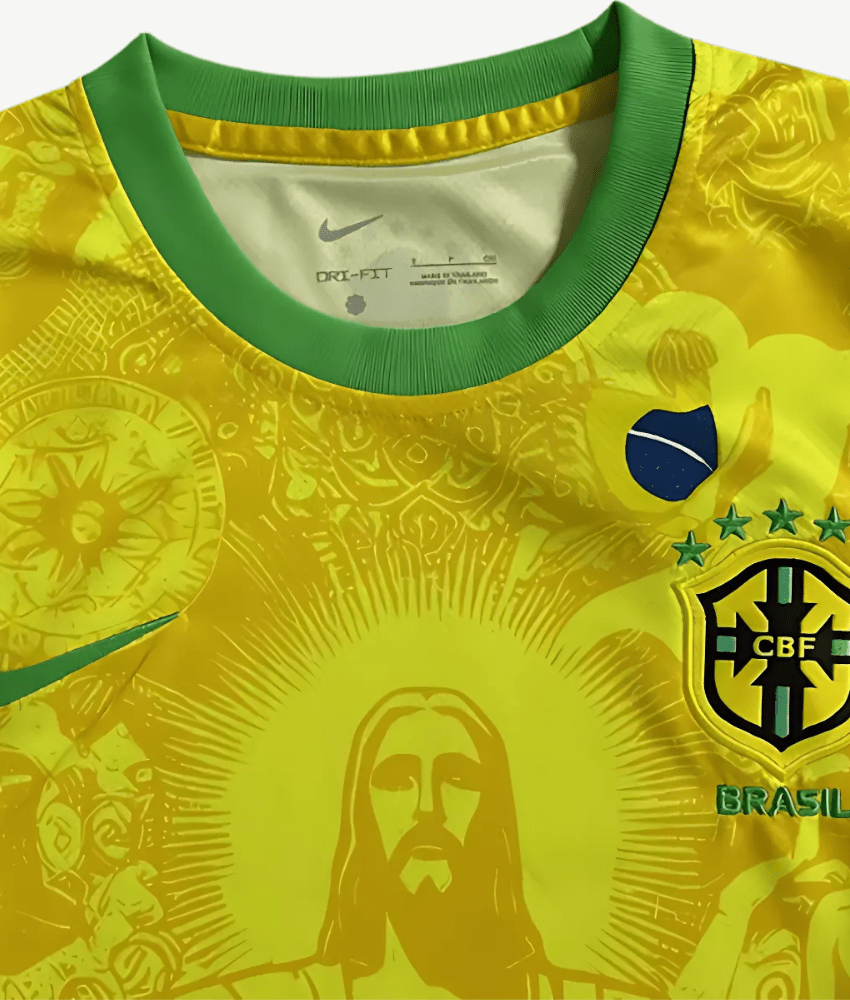 Brazil 2024/25 Gold 'Christ The Redeemer' Special Edition Jersey – Fan Version