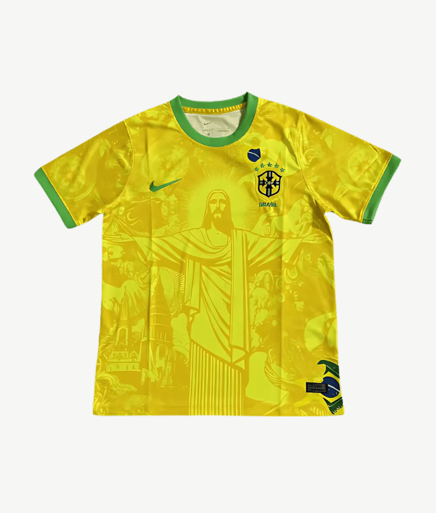 Brazil 2024/25 Gold 'Christ The Redeemer' Special Edition Jersey – Fan Version