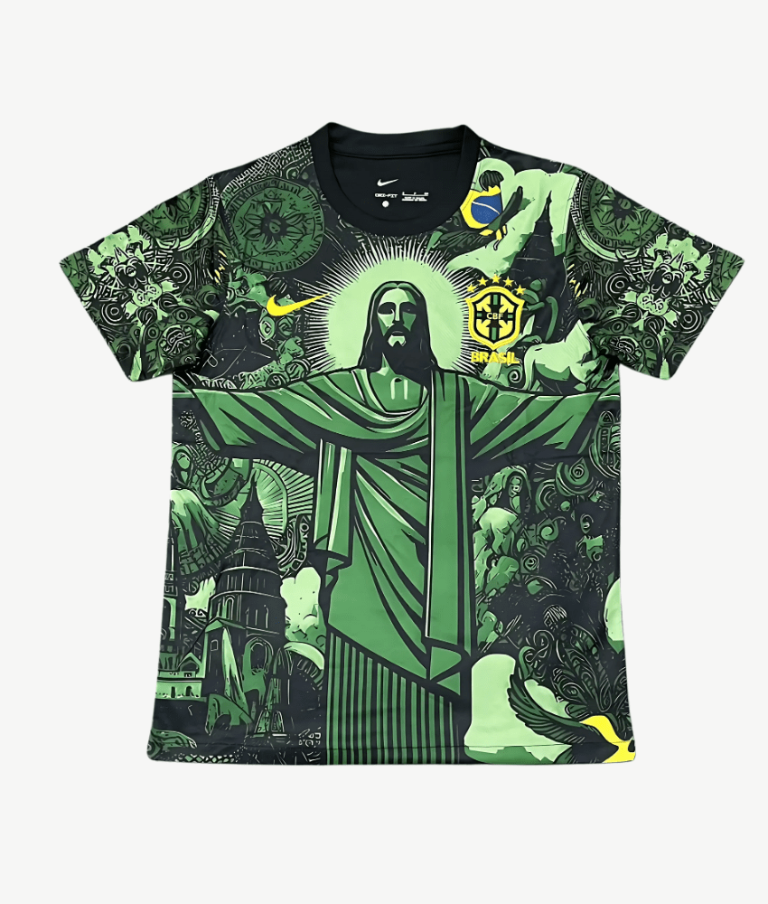 Brazil 2024/25 Green 'Christ The Redeemer' Special Edition Jersey – Fan Version