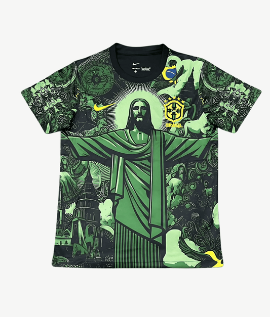 Brazil 2024/25 Green 'Christ The Redeemer' Special Edition Jersey – Fan Version