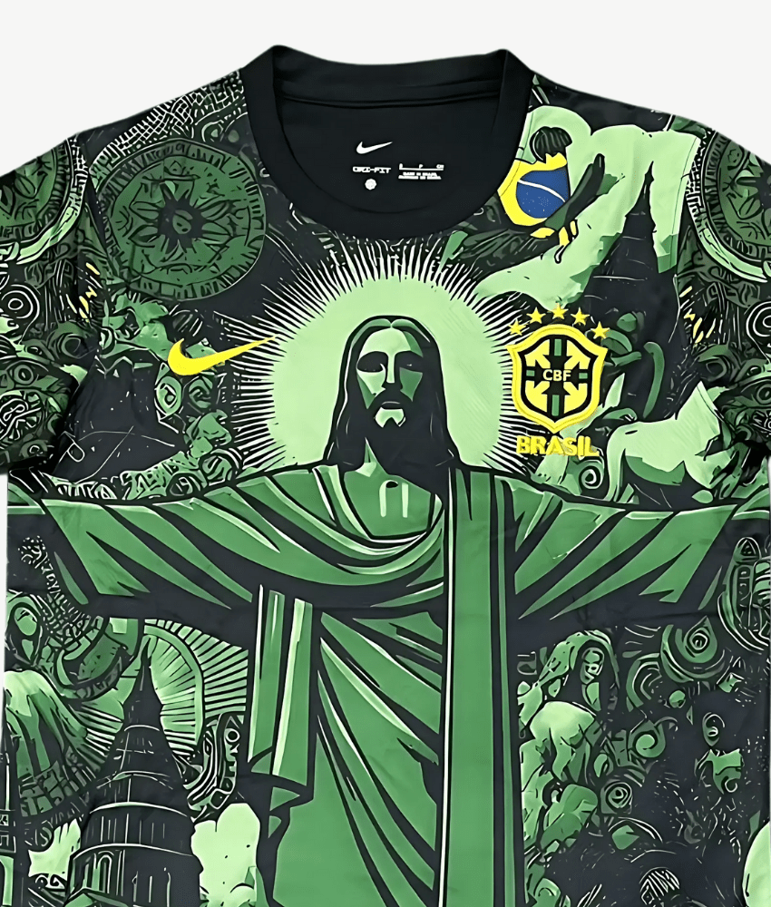 Brazil 2024/25 Green 'Christ The Redeemer' Special Edition Jersey – Fan Version