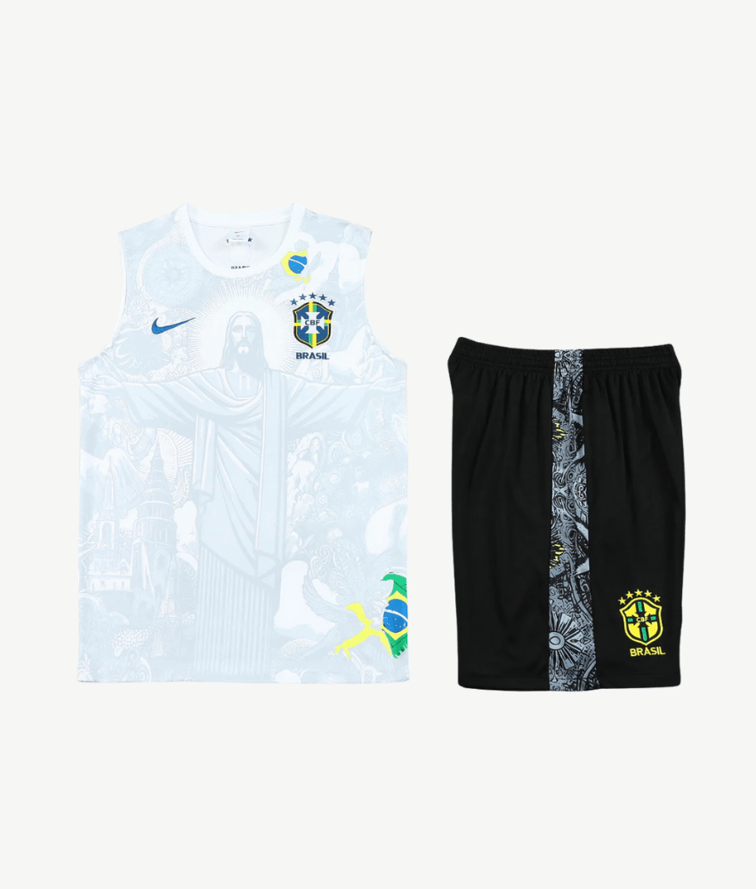 Brazil 2024/25 White 'Christ The Redeemer' Vest Set