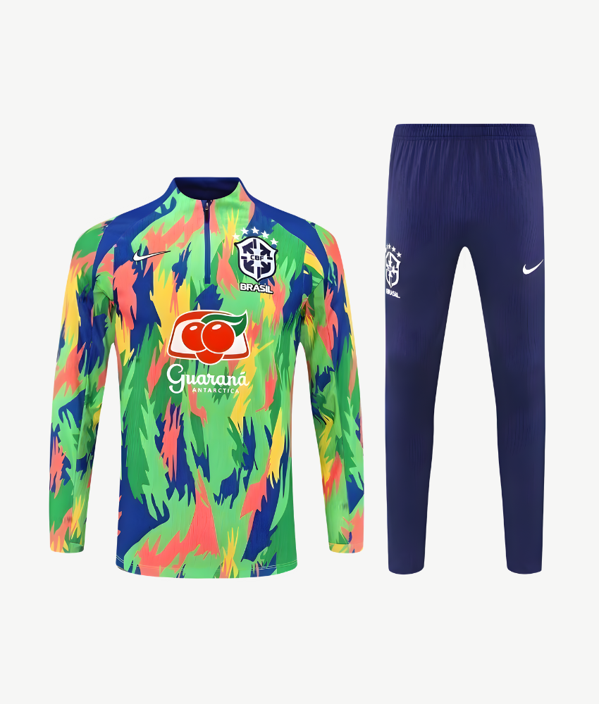 Brazil 2025/26 1/4 Zip Multicolour Tracksuit