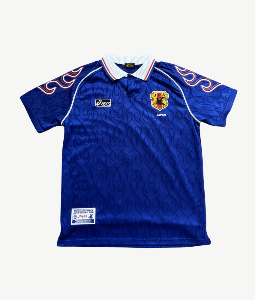 Japan 1998 Blue 'Flame' Retro Jersey