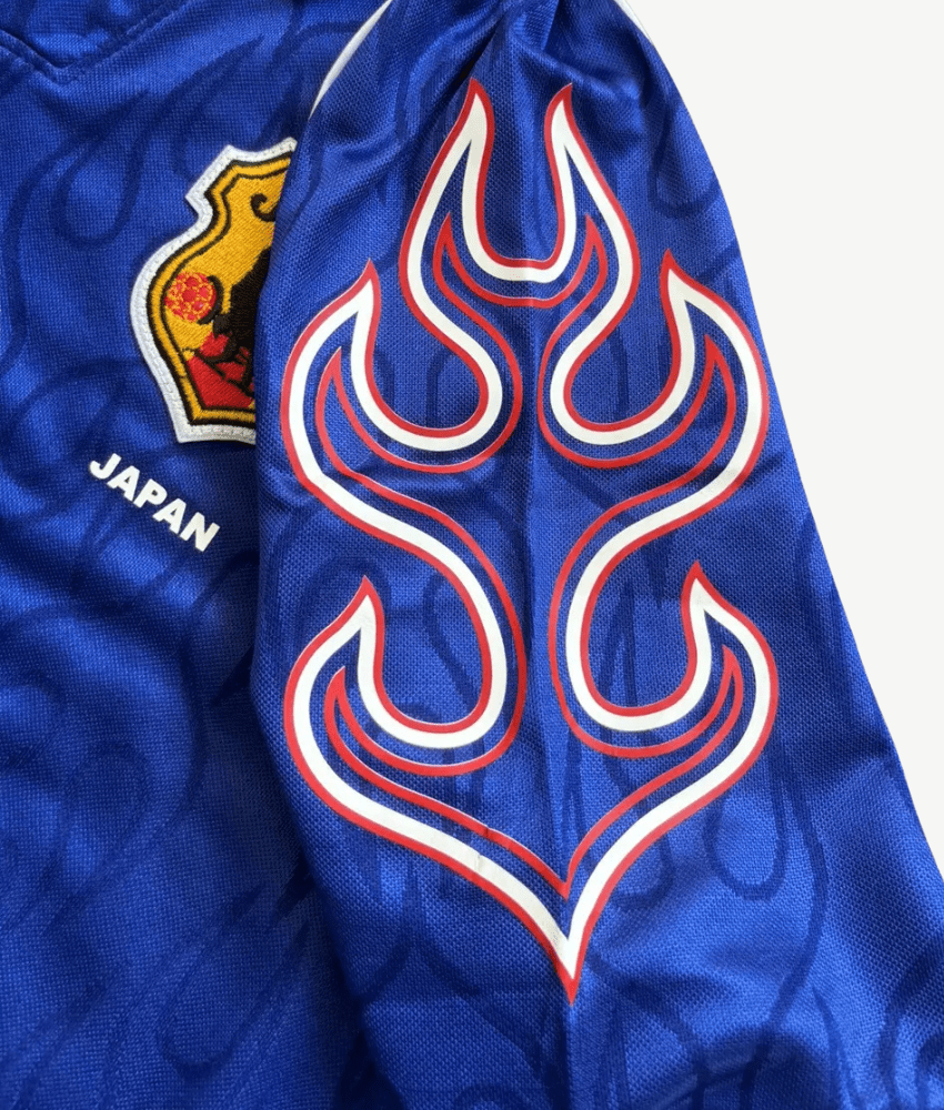 Japan 1998 Blue 'Flame' Retro Jersey