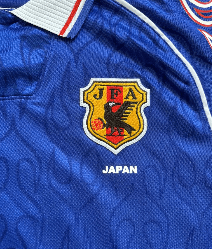 Japan 1998 Blue 'Flame' Retro Jersey