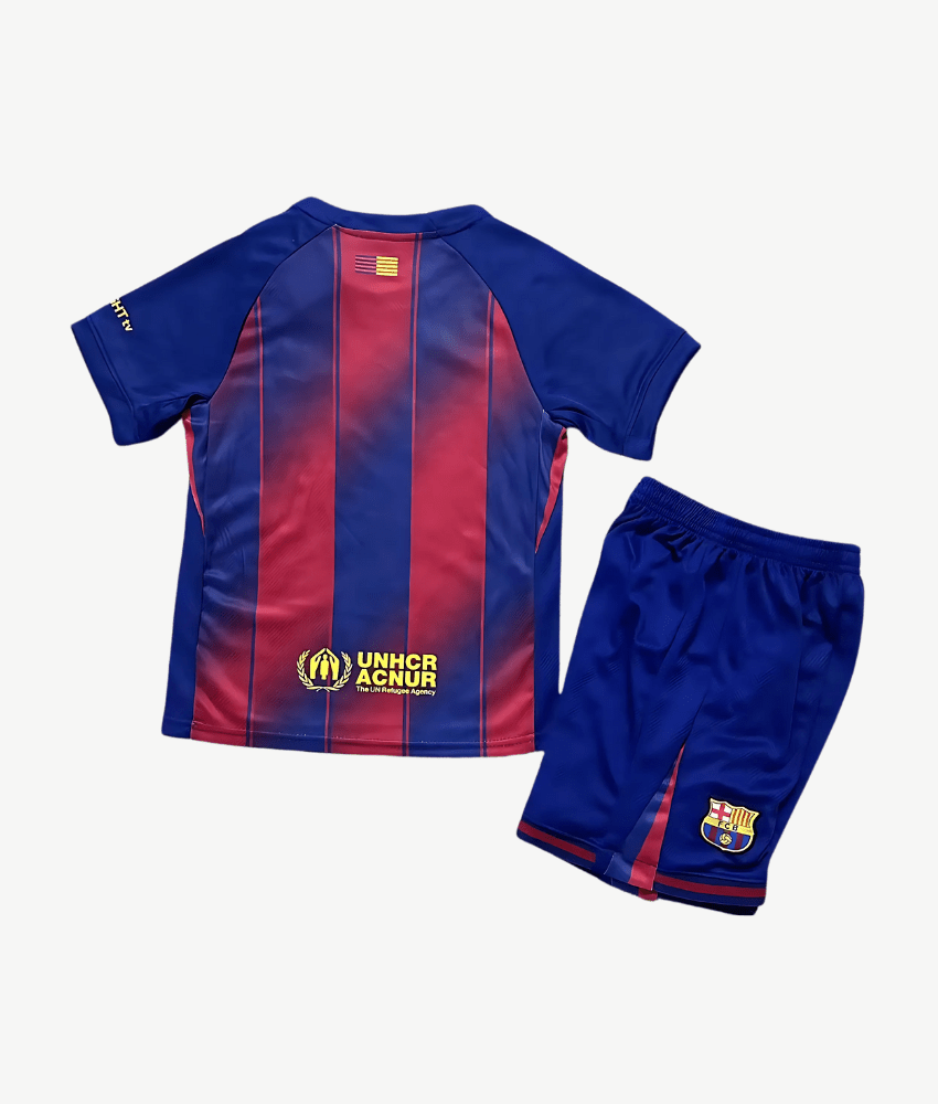 Barcelona 2025/26 Home Jersey – Kids