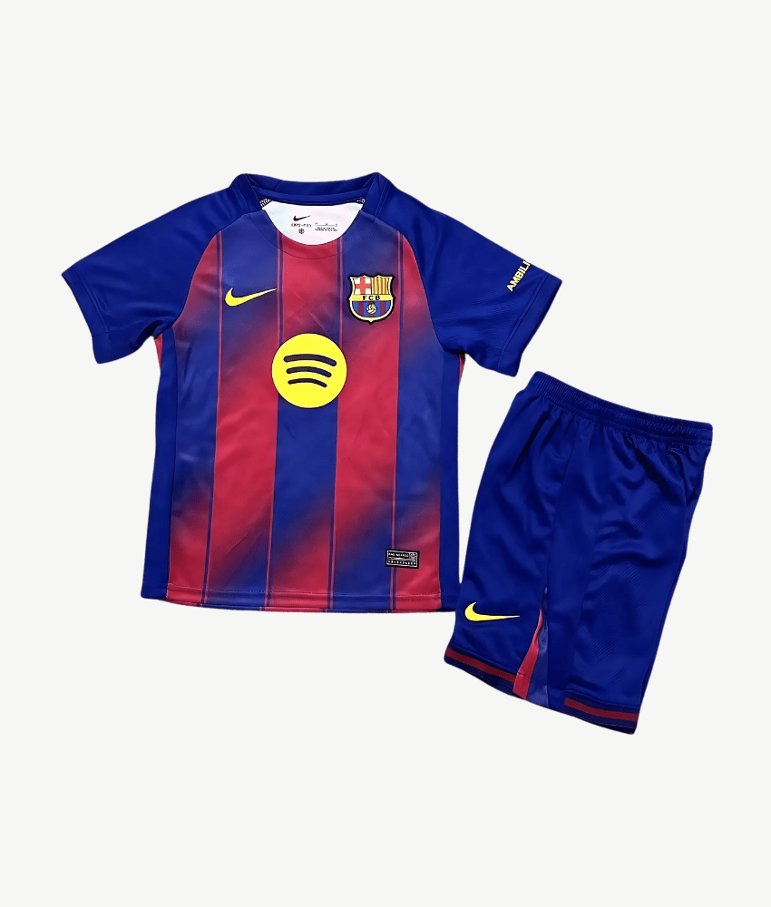 Barcelona 2025/26 Home Jersey – Kids
