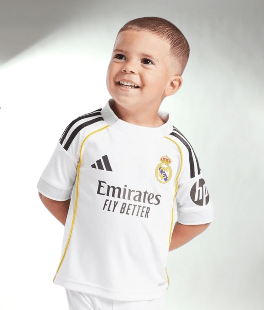 Real Madrid 2025/26 Home Kit – Kids