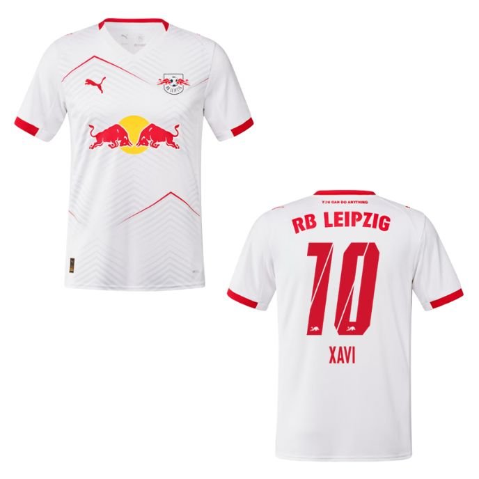RB Leipzig 2025/26 Home Jersey – Kids Fan Version – Xavi 10