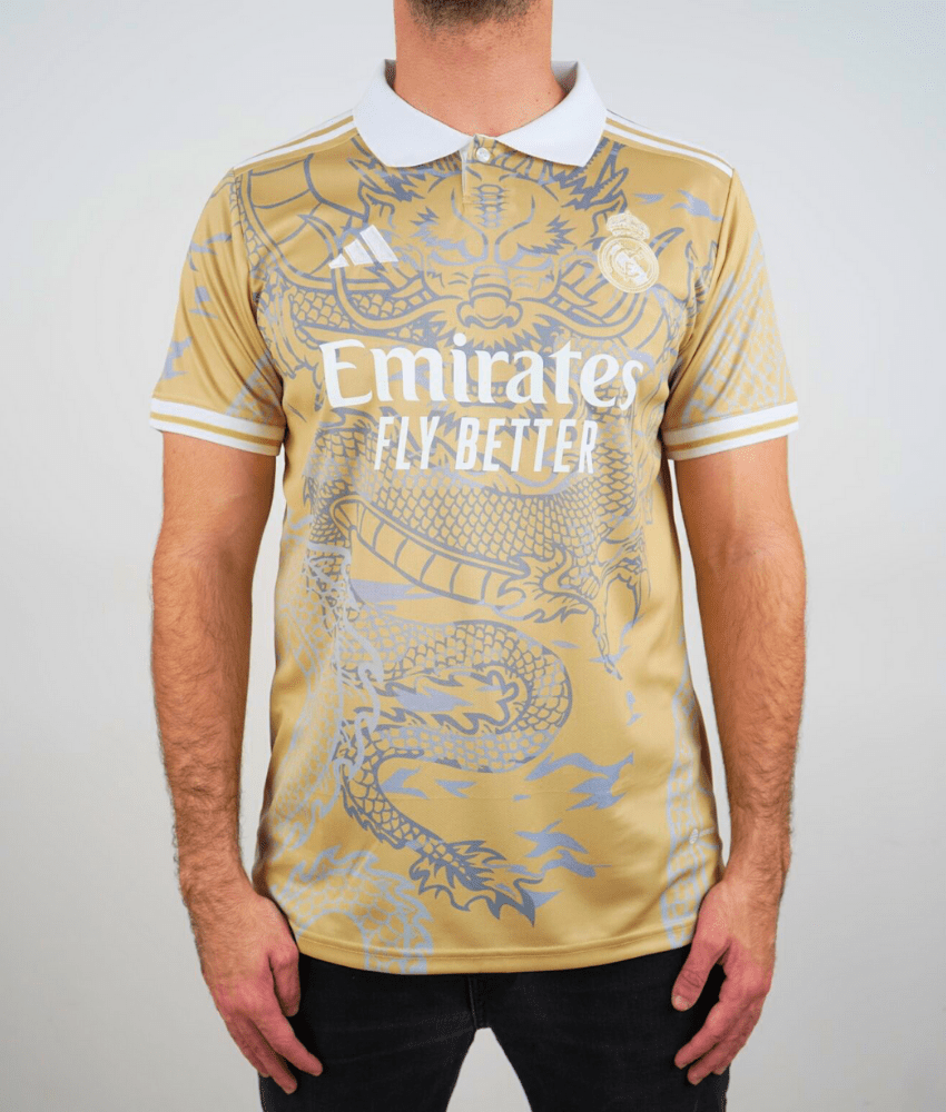 Real Madrid 2023/24 'Dragon' Special Edition (Golden) Jersey – Fan Version