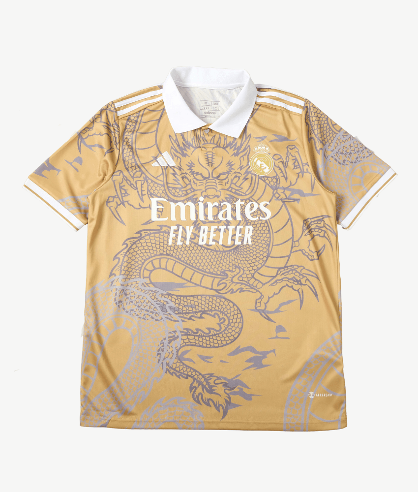 Real Madrid 2023/24 'Dragon' Special Edition (Golden) Jersey – Fan Version