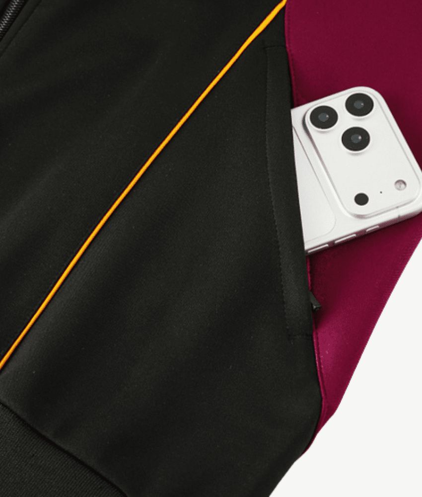 Roma 2025/26 Black Full Zip Tracksuit