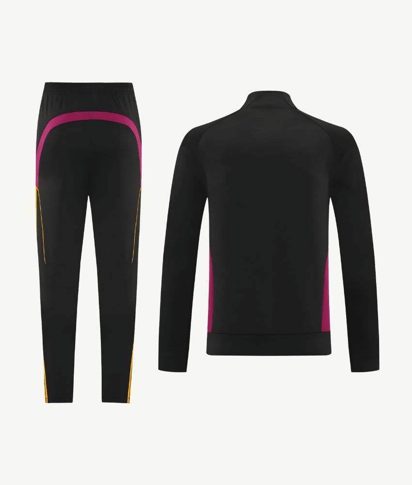 Roma 2025/26 Black Full Zip Tracksuit